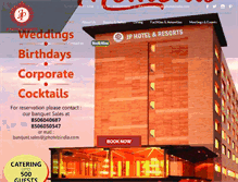 Tablet Screenshot of jphotelsindia.com